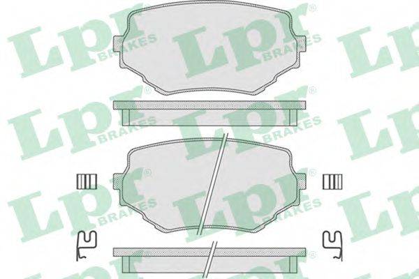 LPR 05P798 Комплект гальмівних колодок, дискове гальмо