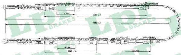 LPR C0280B Трос, стоянкова гальмівна система