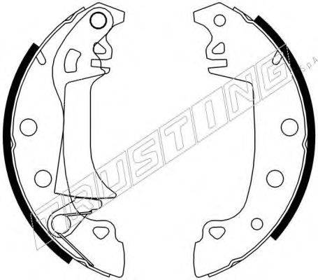 TRUSTING 004004 Комплект гальмівних колодок