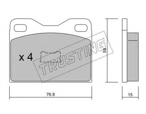 TRUSTING 0170 Комплект гальмівних колодок, дискове гальмо