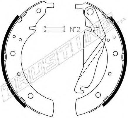 TRUSTING 019022 Комплект гальмівних колодок