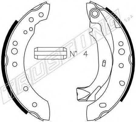 TRUSTING 022036 Комплект гальмівних колодок