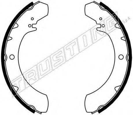 TRUSTING 026332 Комплект гальмівних колодок