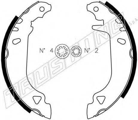TRUSTING 034090S Комплект гальмівних колодок