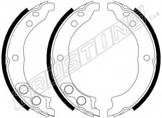 TRUSTING 034113 Комплект гальмівних колодок, стоянкова гальмівна система