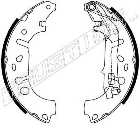 TRUSTING 034117 Комплект гальмівних колодок