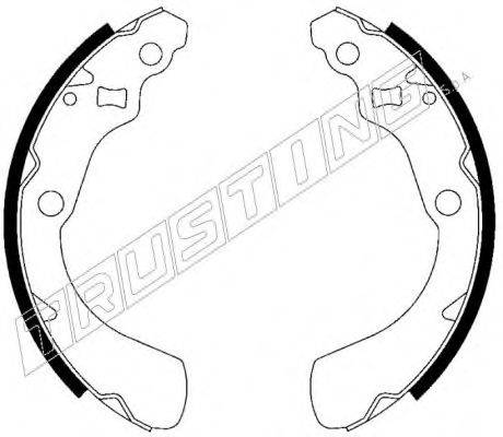 TRUSTING 044019 Комплект гальмівних колодок