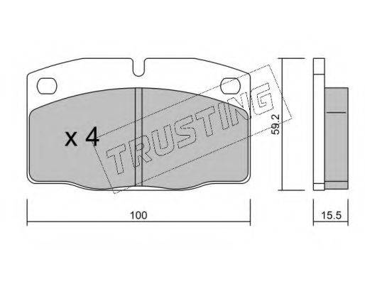TRUSTING 0460 Комплект гальмівних колодок, дискове гальмо