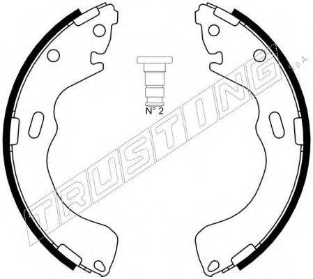 TRUSTING 049150 Комплект гальмівних колодок