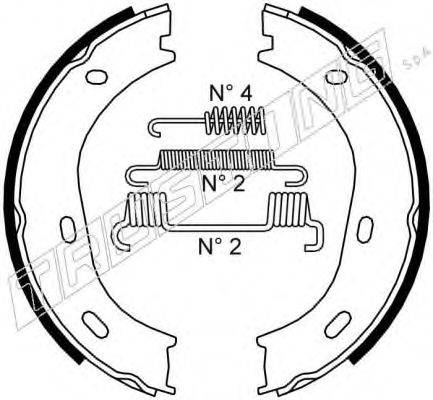 TRUSTING 052116K Комплект гальмівних колодок, стоянкова гальмівна система