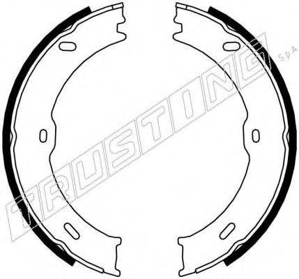 TRUSTING 052133 Комплект гальмівних колодок, стоянкова гальмівна система