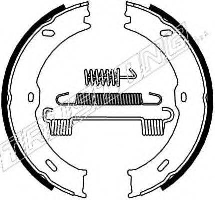 TRUSTING 052133K Комплект гальмівних колодок, стоянкова гальмівна система