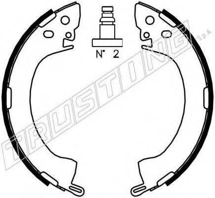 TRUSTING 064154 Комплект гальмівних колодок
