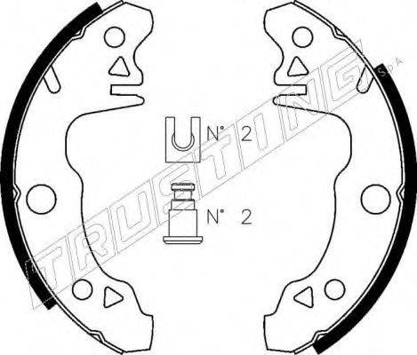 TRUSTING 088205 Комплект гальмівних колодок