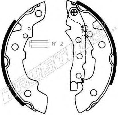 TRUSTING 088209 Комплект гальмівних колодок