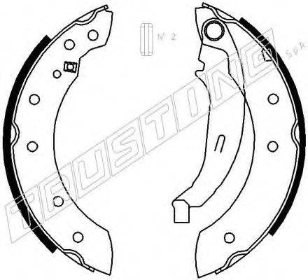 TRUSTING 088222 Комплект гальмівних колодок