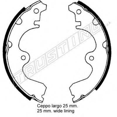 TRUSTING 115278 Комплект гальмівних колодок