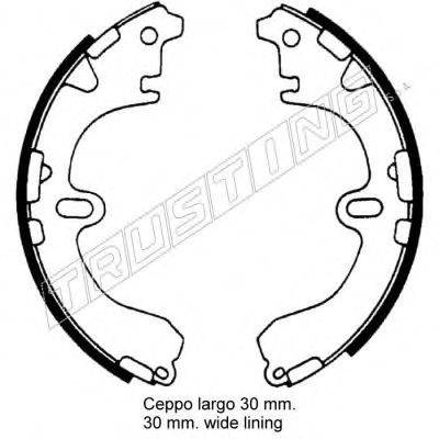 TRUSTING 115289 Комплект гальмівних колодок