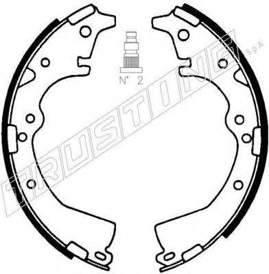 TRUSTING 115296 Комплект гальмівних колодок