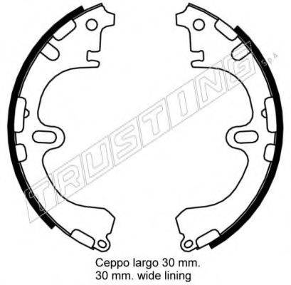 TRUSTING 115303 Комплект гальмівних колодок
