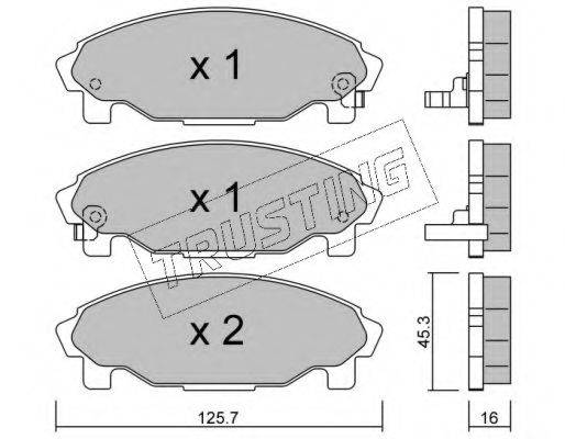 TRUSTING 3880 Комплект гальмівних колодок, дискове гальмо
