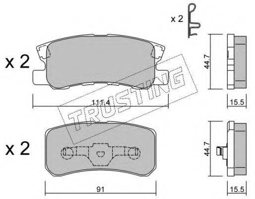 TRUSTING 4150 Комплект гальмівних колодок, дискове гальмо