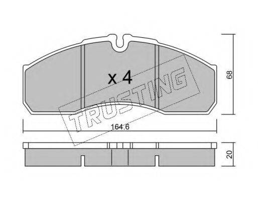 TRUSTING 5943 Комплект гальмівних колодок, дискове гальмо