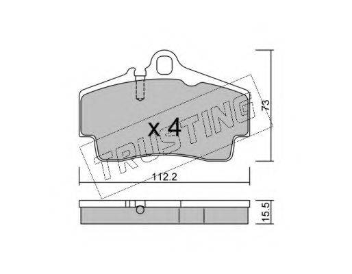 TRUSTING 6740 Комплект гальмівних колодок, дискове гальмо