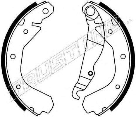 TRUSTING 7009 Комплект гальмівних колодок