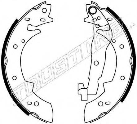 TRUSTING 7028 Комплект гальмівних колодок