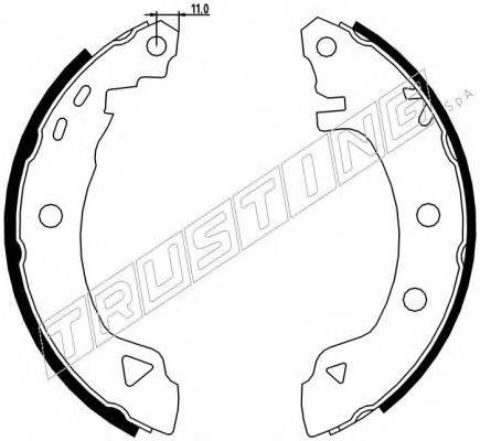 TRUSTING 7086 Комплект гальмівних колодок