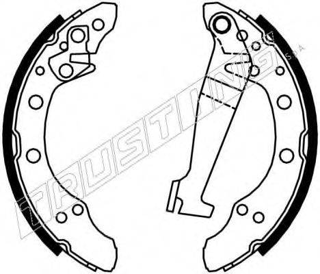 TRUSTING 7088 Комплект гальмівних колодок