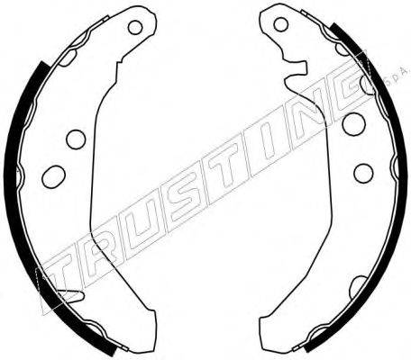 TRUSTING 7227 Комплект гальмівних колодок