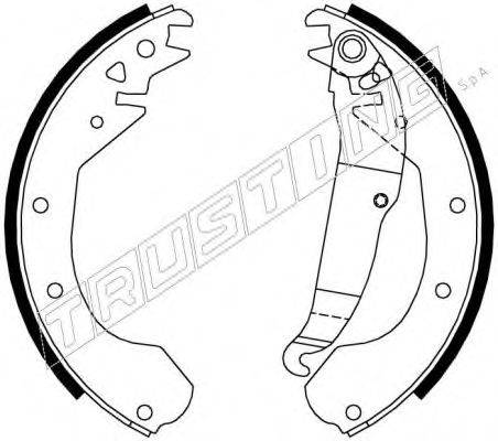 TRUSTING 7245 Комплект гальмівних колодок