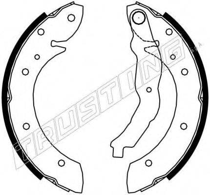 TRUSTING 7257 Комплект гальмівних колодок