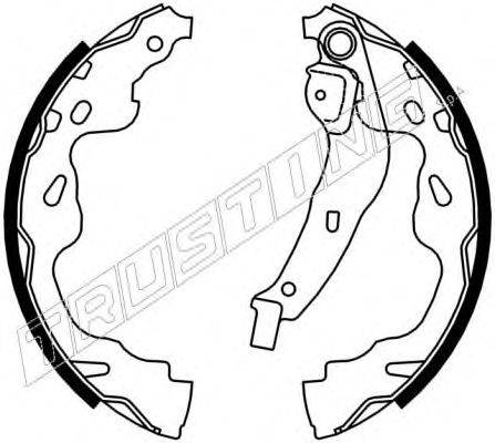 TRUSTING 7275 Комплект гальмівних колодок