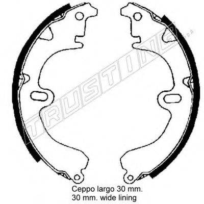 TRUSTING 7325 Комплект гальмівних колодок