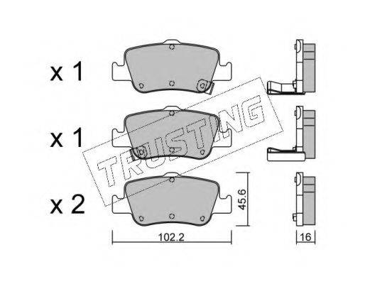 TRUSTING 8120 Комплект гальмівних колодок, дискове гальмо