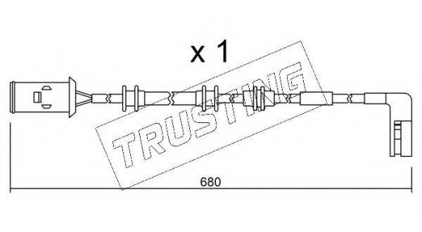 TRUSTING SU093 Сигналізатор, знос гальмівних колодок