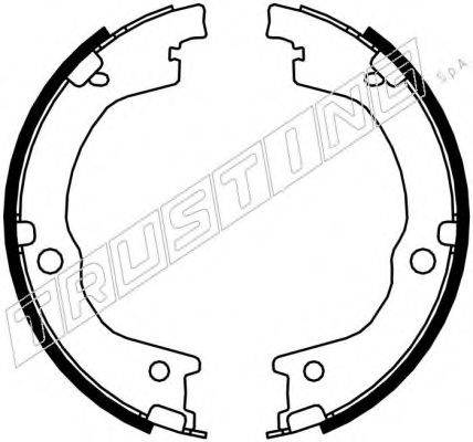 TRUSTING 049165 Комплект гальмівних колодок, стоянкова гальмівна система