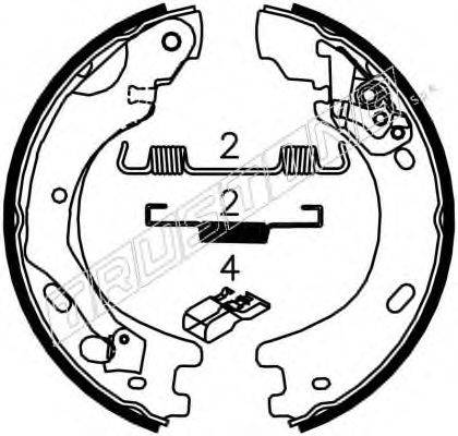 TRUSTING 092313 Комплект гальмівних колодок, стоянкова гальмівна система