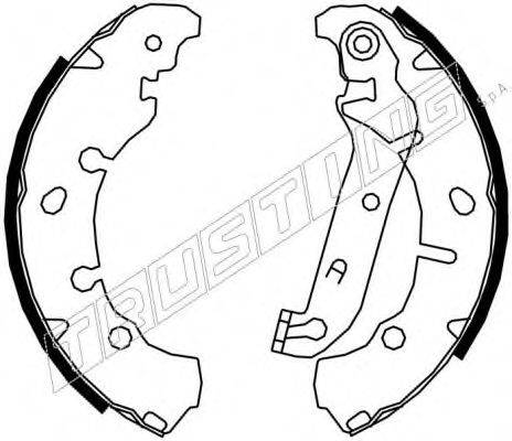 TRUSTING 7391 Комплект гальмівних колодок