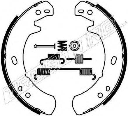 TRUSTING 092311K Комплект гальмівних колодок, стоянкова гальмівна система