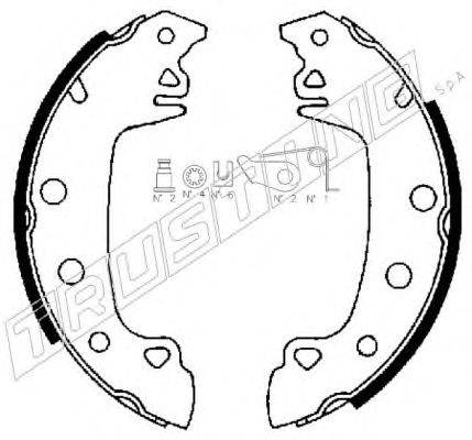 TRUSTING 7411 Комплект гальмівних колодок