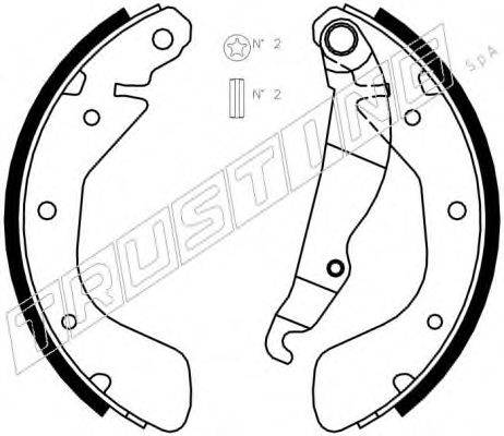 TRUSTING 7415 Комплект гальмівних колодок