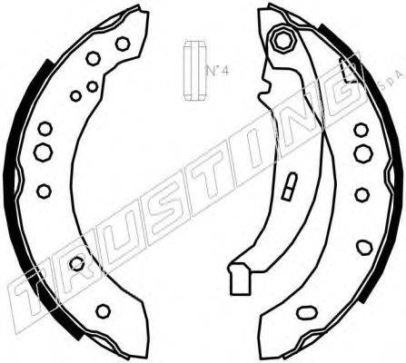 TRUSTING 7441 Комплект гальмівних колодок