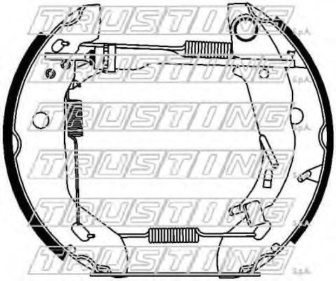 TRUSTING 6450 Комплект гальмівних колодок