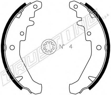 TRUSTING 7437 Комплект гальмівних колодок