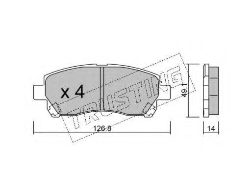 TRUSTING 9440 Комплект гальмівних колодок, дискове гальмо
