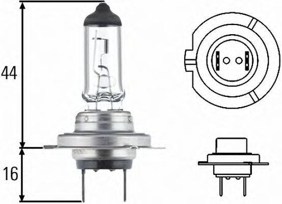 HELLA 8GH007157201 Лампа розжарювання, фара далекого світла; Лампа розжарювання, основна фара; Лампа розжарювання; Лампа розжарювання, основна фара; Лампа розжарювання, фара з авт. системою стабілізації